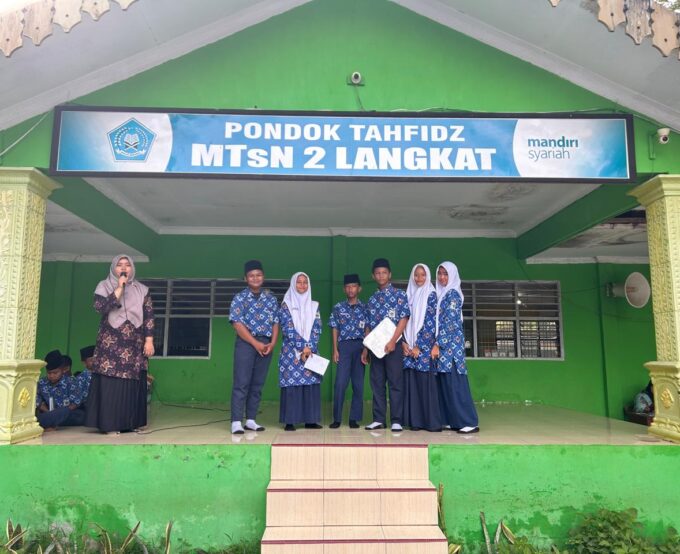 Semarak Kampanye OSIM, Calon Ketua dan Wakil Ketua OSIM MTsN 2 Langkat Adu Gagasan Kreatif, Inovatif dan Inspiratif