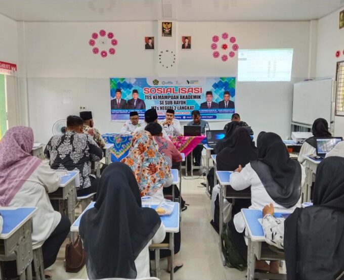 Persiapan Hadapi Momentum TKA, MTsN 2 Langkat Gelar Sosialisasi Tes Kemampuan Akademik Se-Sub Rayon