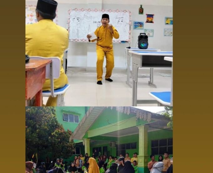 Kobarkan Semangat Kemerdekaan, Siswa MTsN 2 Langkat Adu Kreativitas dan Kekompakan Lewat Puisi dan Estafet Air